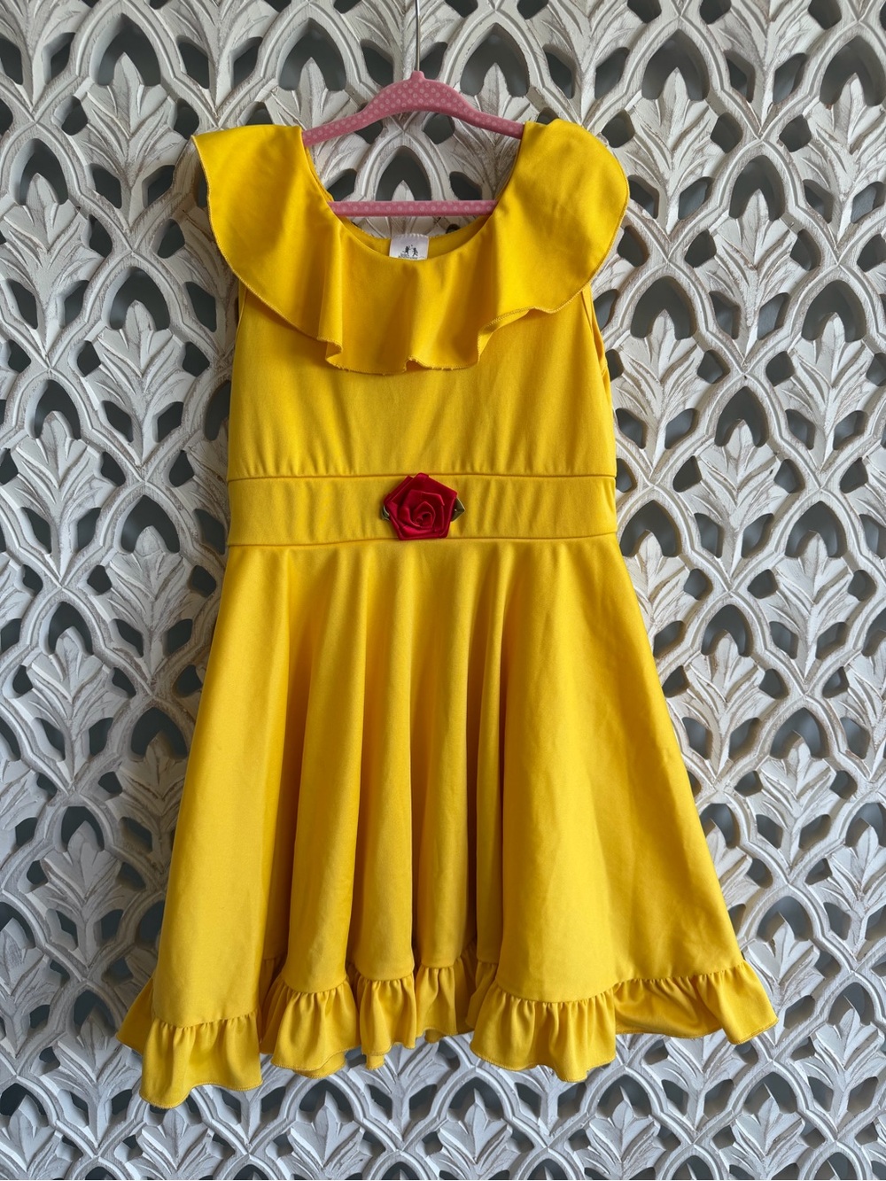 Little Adventures Belle Princess Dress Costume Size 6 Yellow Rose